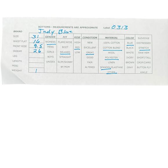 Judy Blue Women's Blue Denim Stretch Mid Rise Cotton Relaxed Fit Jeans Size 31 - Picture 9 of 9